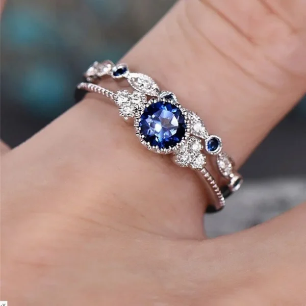 925 Sterling Silver Ring with Emerald Zircon for Women Wedding - Image 3