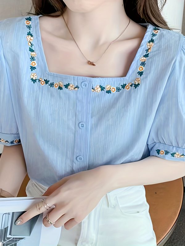 Áo sơ mi thêu dành cho nữ - Image 8