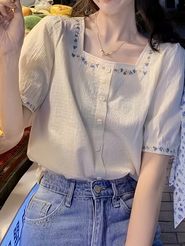 Áo sơ mi thêu dành cho nữ - Image 2
