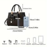 Chic Bow Satchel Handbag for Women with Adjustable Strap - Image 4