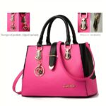 Women’s Letter Detail Shoulder Bag – Elegant Double Handle Work Handbag - Image 7