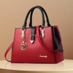 Women’s Letter Detail Shoulder Bag – Elegant Double Handle Work Handbag - Image 14