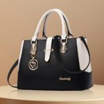 Women’s Letter Detail Shoulder Bag – Elegant Double Handle Work Handbag - Image 2